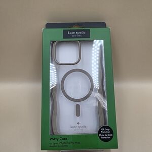NIB Kate Spade Cream Wavy Case for iPhone 16 Pro Max
